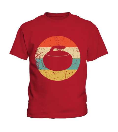 Curling Vintage Retro Curling Stonecurling for boy Kids T-Shirt