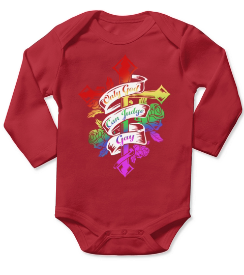 Only God Can Judge Gay Long Sleeve Baby One-Piece