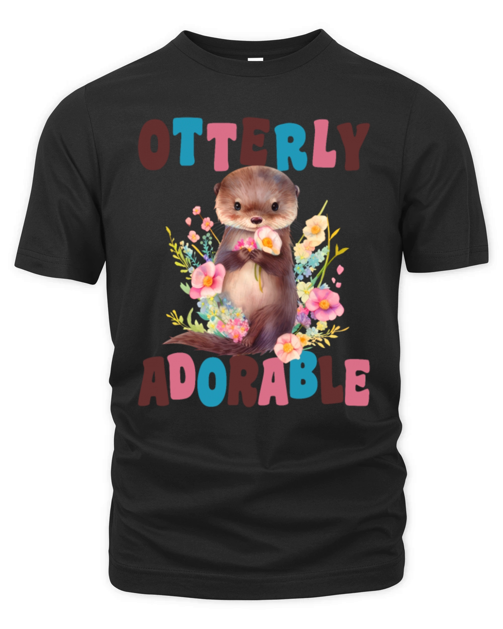 Otterly Adorable Funny Otter Lover Pun Cute Otter Organic Unisex T-shirt