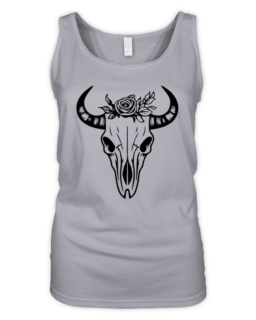 Cow Skull Boho Organic Women's Tank Top