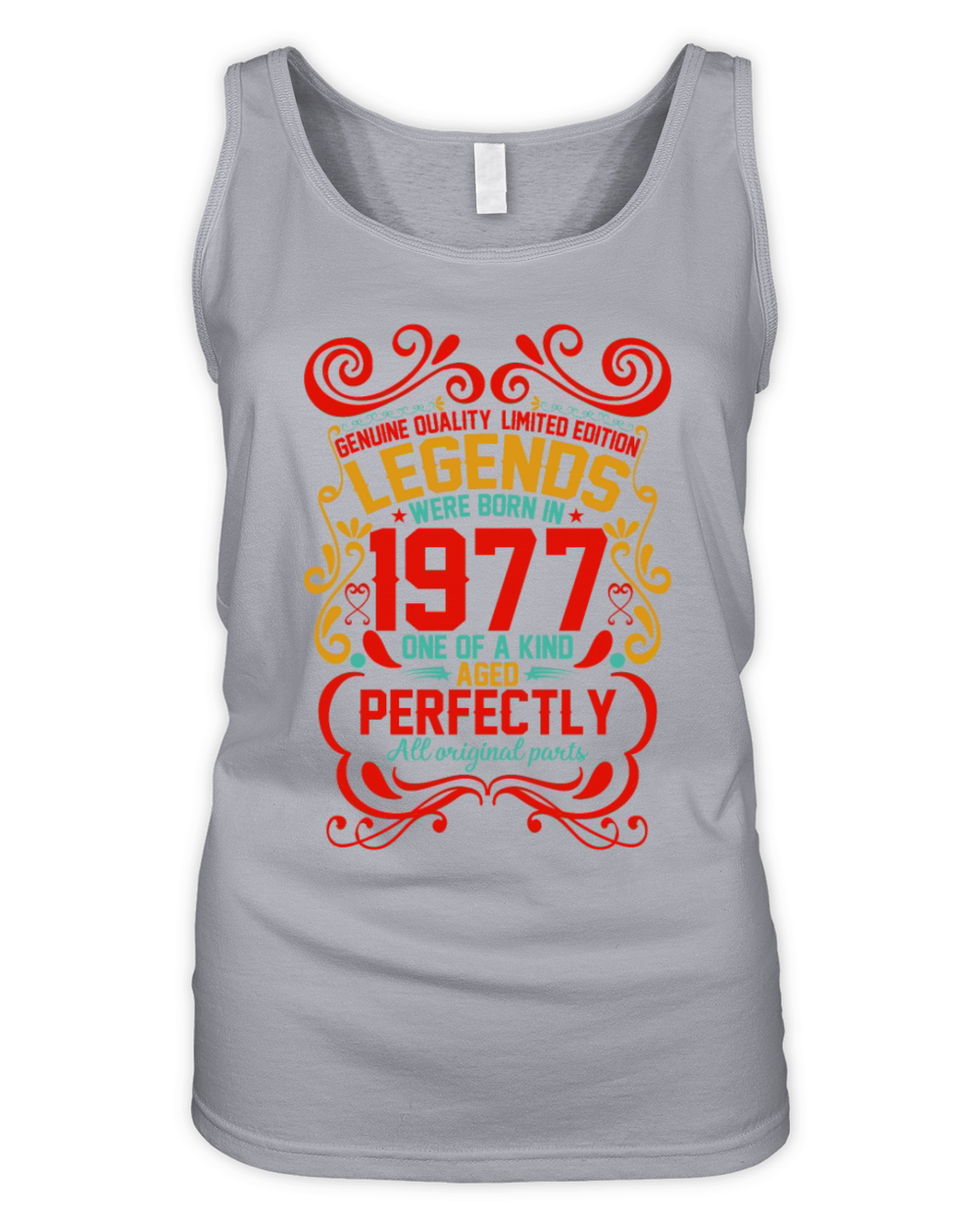 Vintage Authentic 1977 Birthday Gifts idea Organic Women's Tank Top