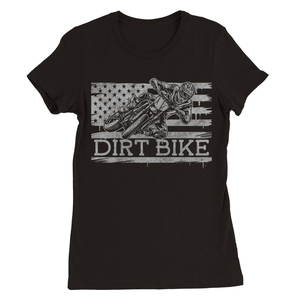 Bike Cyclists Biker Extreme Sport Premium Womens Crewneck T-shirt