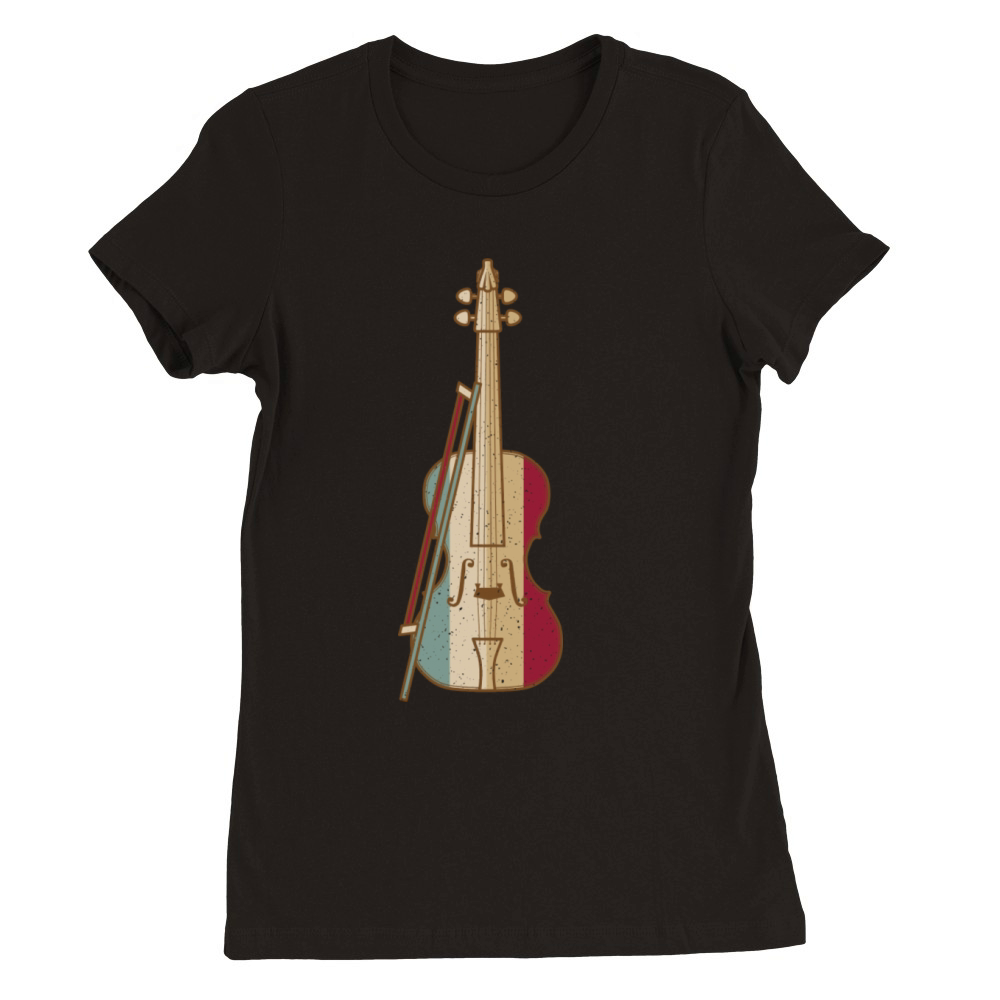 Fiddle Whisperer Vintage Violin Premium Womens Crewneck T-shirt