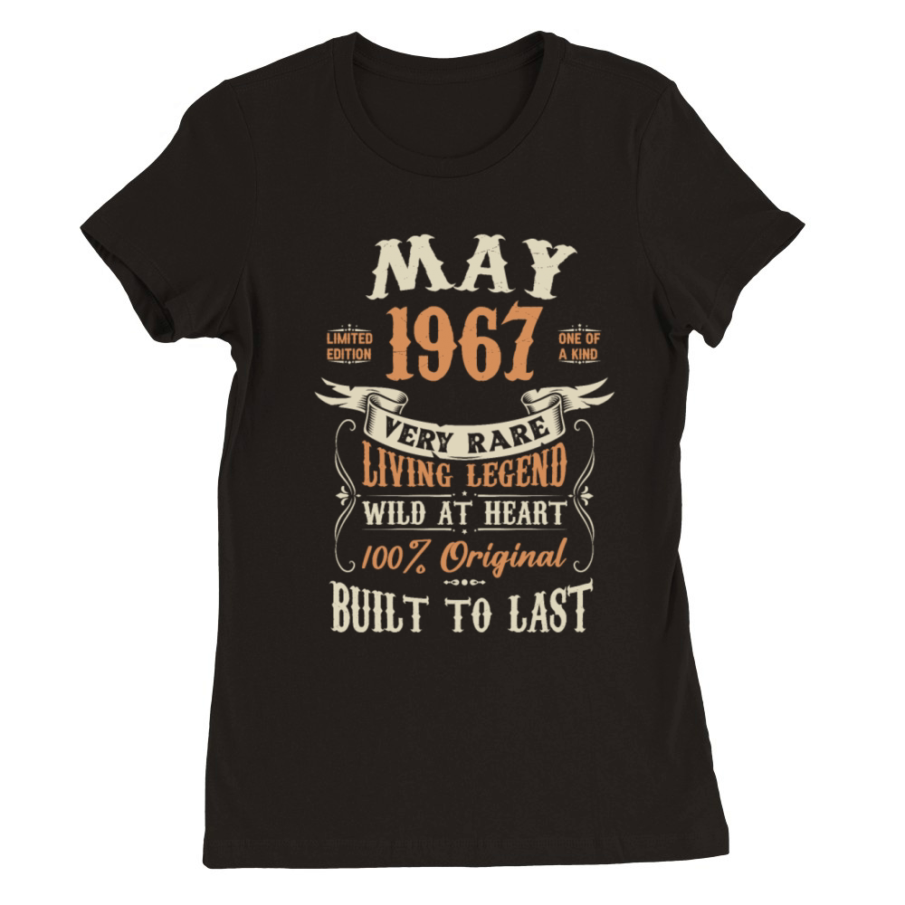 May 1967 Birthday Surprise Premium Womens Crewneck T-shirt