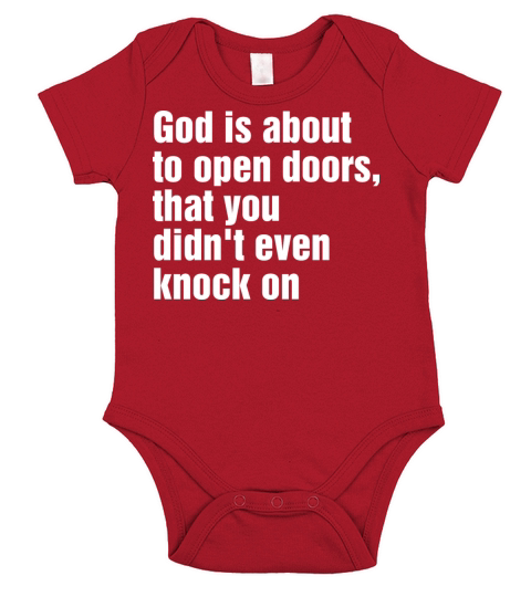 God Is About To Open Doors Short Sleeve Baby One-Piece