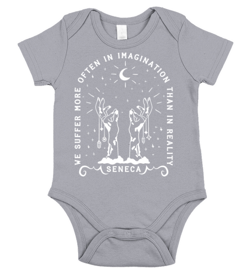 Seneca Suffering Quote Mental Health Stoic Philoso Short Sleeve Baby One-Piece