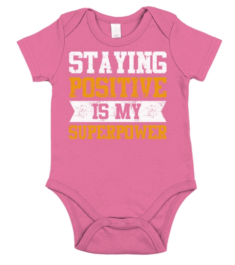 Staying Positive Is My Superpower Short Sleeve Baby One-Piece