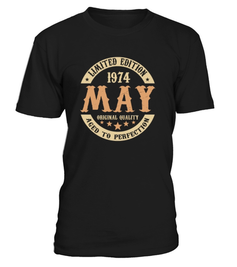 May 1974 Vintage Birthday Present T-Shirt Unisex