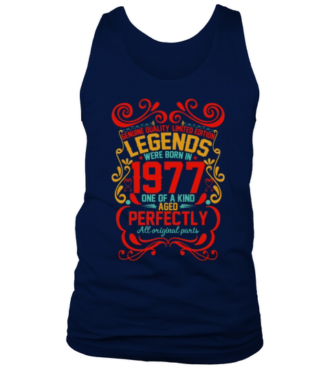 Vintage Authentic 1977 Birthday Gifts idea Tank Top Unisex