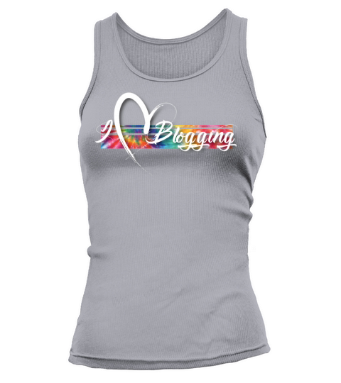 I Love Blogging Tie Dye Cool Vintage Inspired Tank top Woman