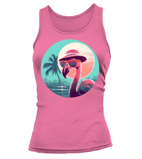 Retro Style 80s 90s Vintage Flamingo Lovers Tank top Woman