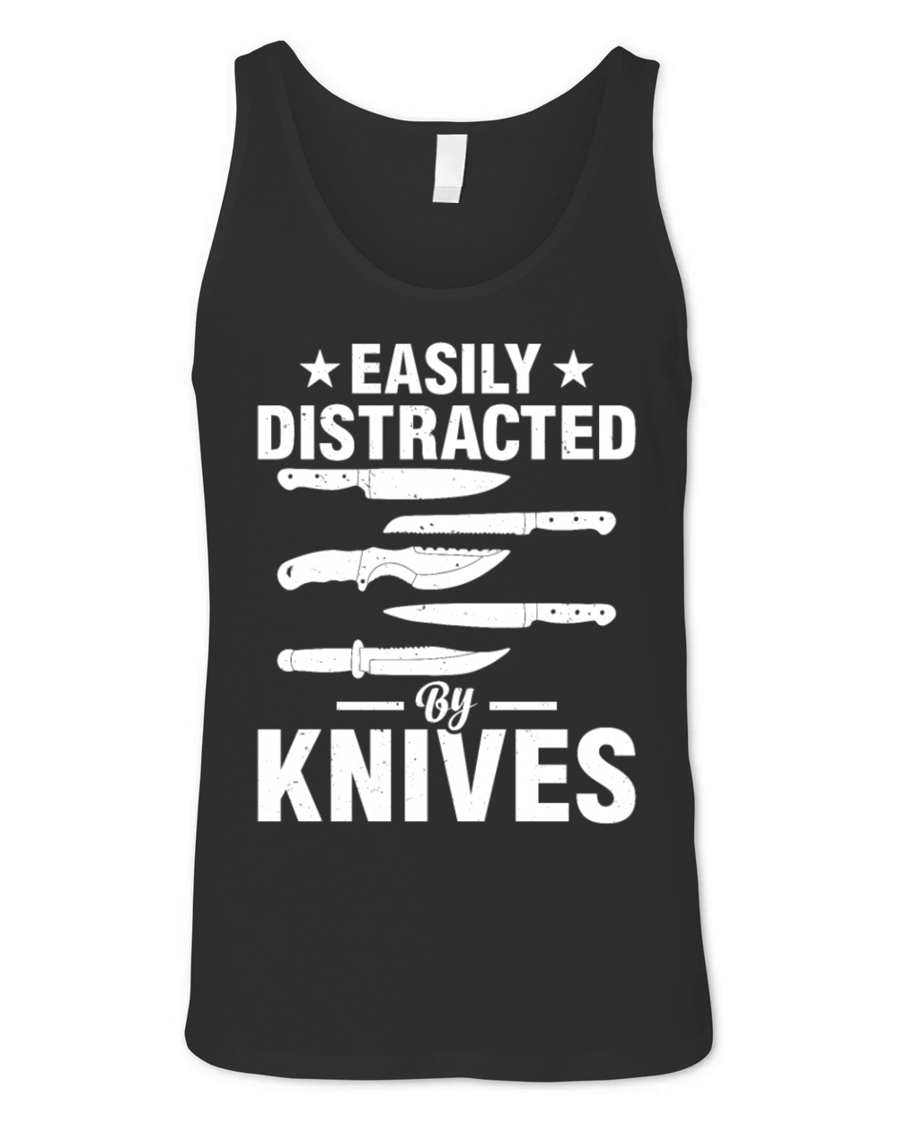 Easily Distracted By Knives Chefs Tools Cook Chef Unisex Jersey Tank