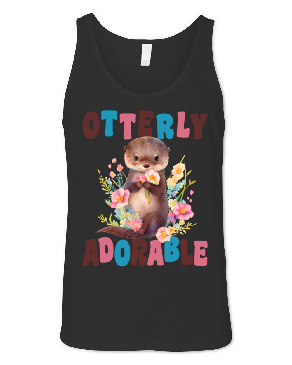 Otterly Adorable Funny Otter Lover Pun Cute Otter Unisex Jersey Tank