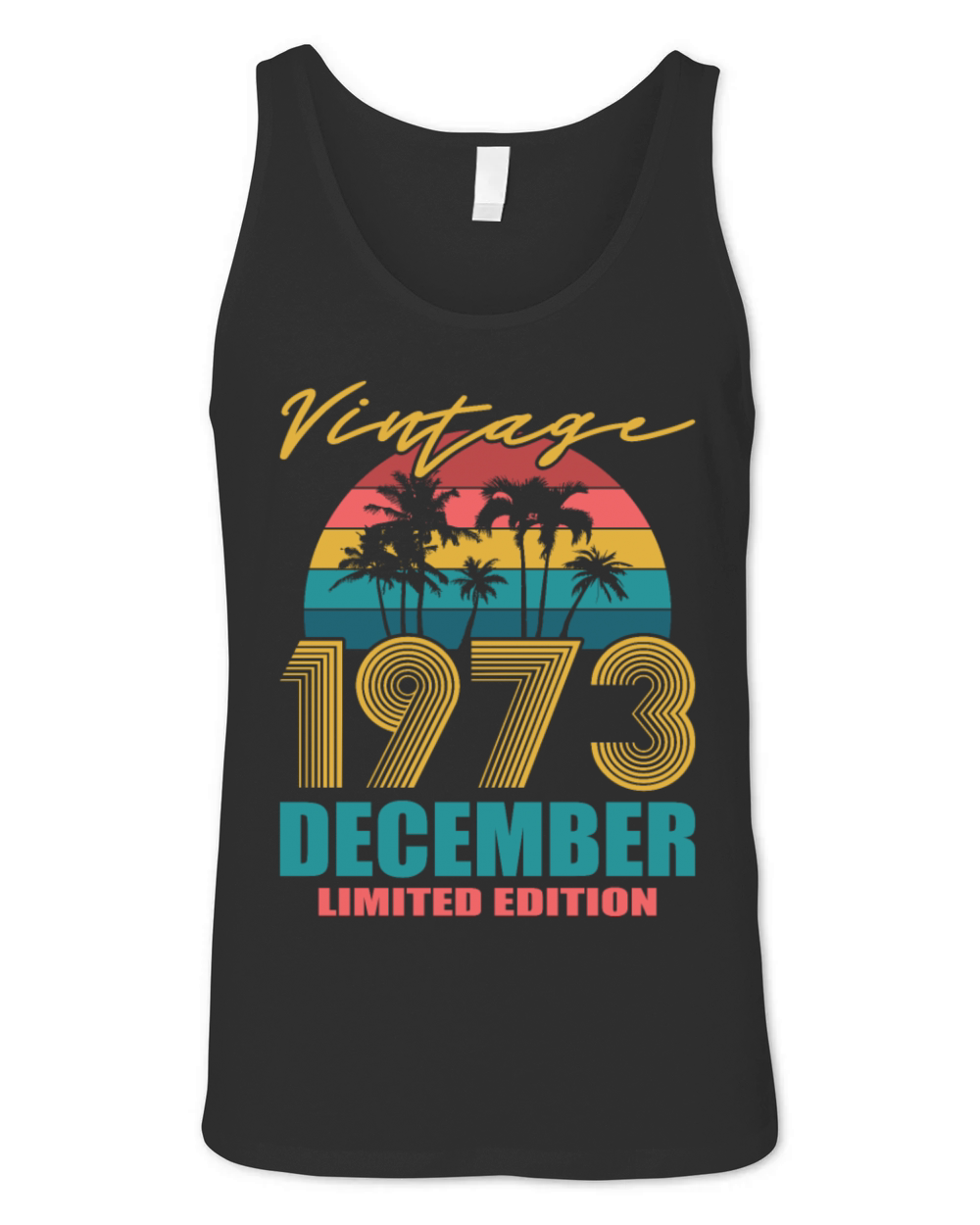 Vintage December 1973 Limited Edition Unisex Jersey Tank