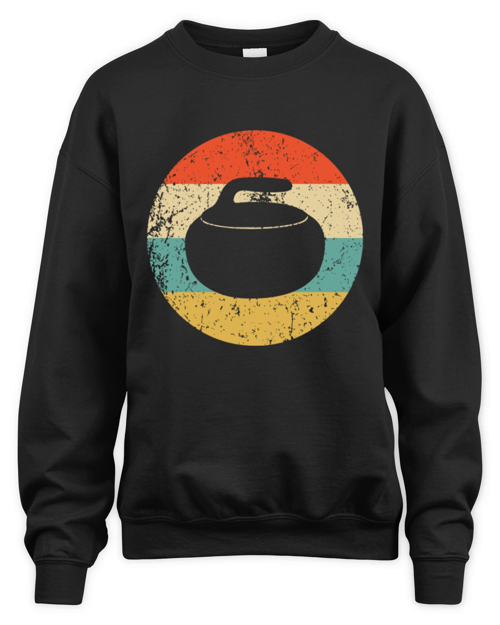 Curling Vintage Retro Curling Stonecurling for boy Unisex Premium Crewneck Sweatshirt