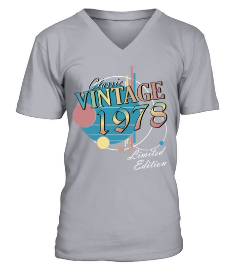 Vintage 1978 vintage retro vintage birthday V-Neck T-shirt