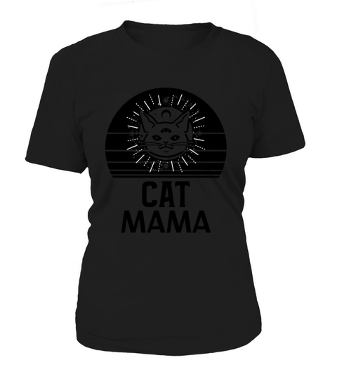 Eighties Cat Vintage Retro Sunset Cat Mom Shirt Women's T-Shirt