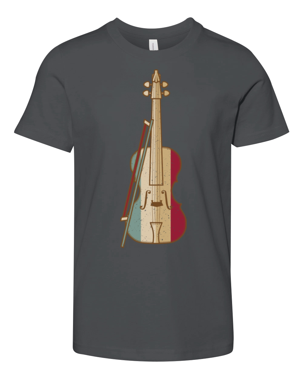 Fiddle Whisperer Vintage Violin Youth Unisex Jersey Tee