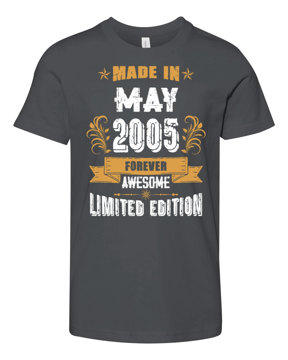 May 2005 Vintage Birthday Present Youth Unisex Jersey Tee