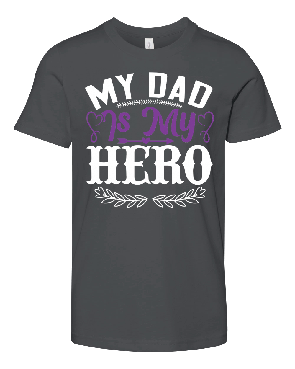 My dad is my hero Youth Unisex Jersey Tee