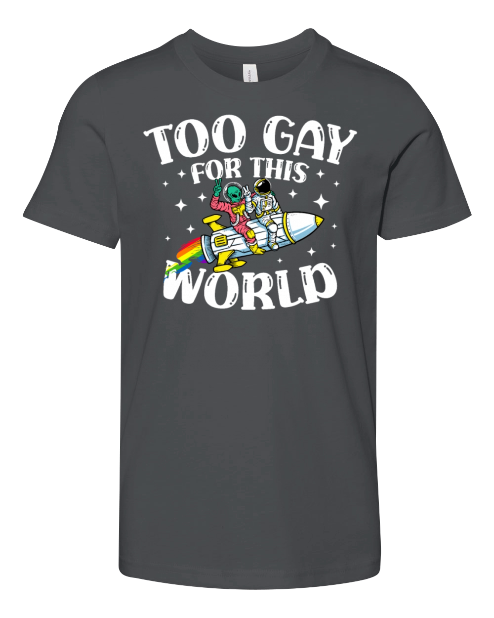 Too Gay For This World Gay Pride Parade LGBTQ Youth Unisex Jersey Tee