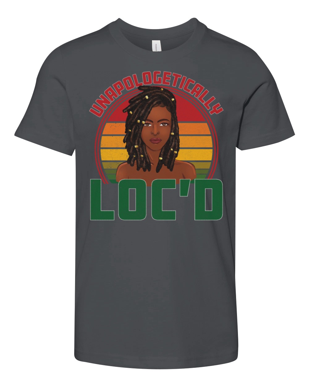 Unapologetically Locd African Woman Girl Melanin Youth Unisex Jersey Tee