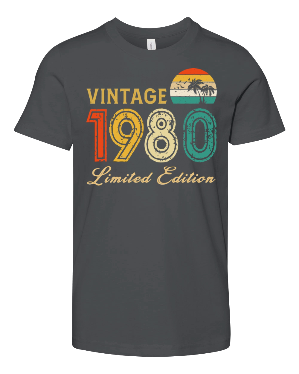 Vintage 1980 Limited Edition Made In 1980 Birthday Youth Unisex Jersey Tee