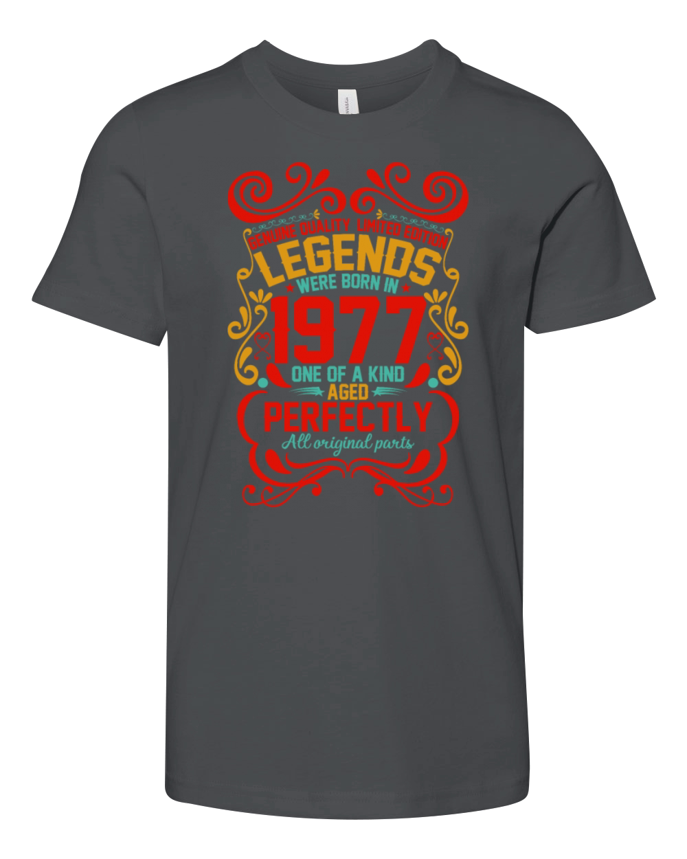 Vintage Authentic 1977 Birthday Gifts idea Youth Unisex Jersey Tee