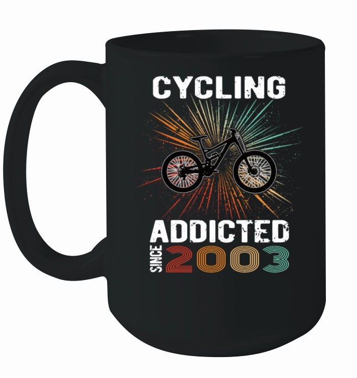 20 birthday 2003 vintage retro bicycle cyclist Ceramic Mug