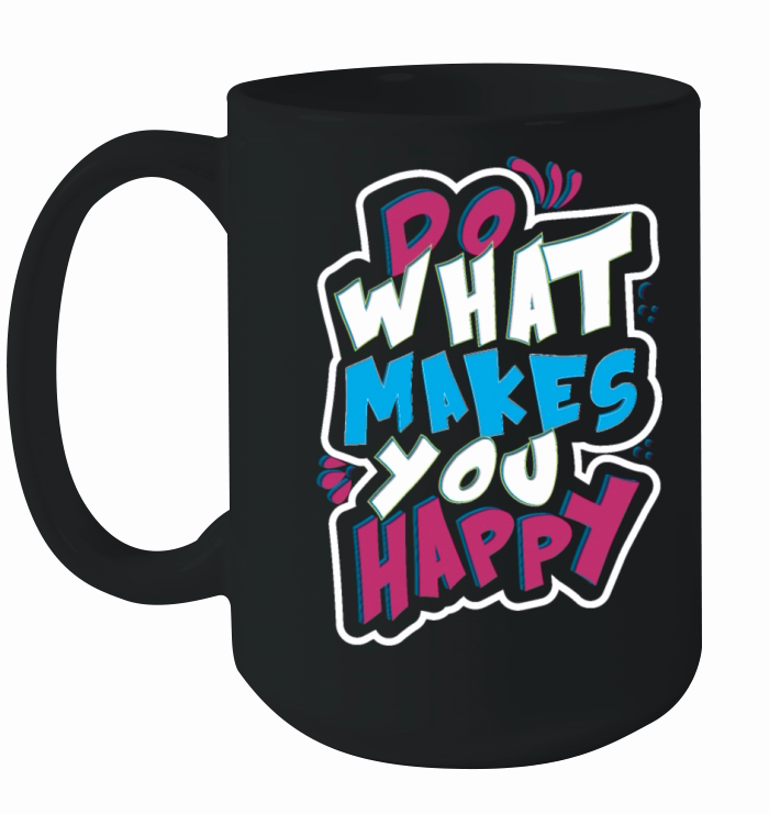 do what makes you happy vintage Ceramic Mug