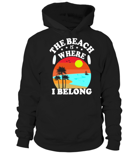 The Beach Is Where I Belong Vintage Christmas Hoodie Unisex