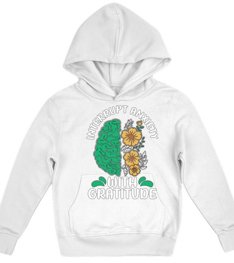 Mental Health Interrupt Anxiety Mental Illness Kids Hoodie