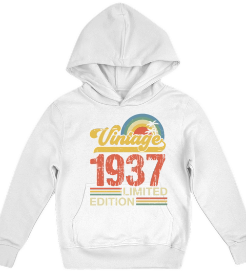 Retro Vintage 1937 Limited Edition Kids Hoodie