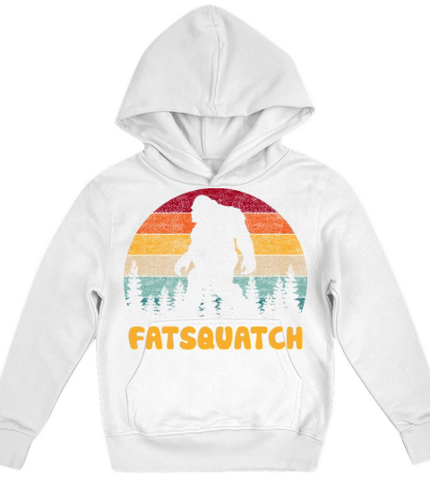 Vintage Fatsquatch Funny Bigfoot Sasquatch Kids Hoodie