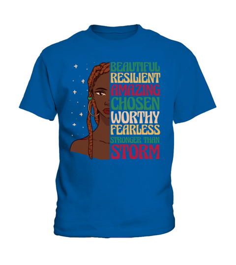 African American Afro Heritage Girl Quote Kids T-Shirt