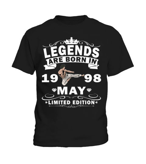 Karate Fighter Fighter Birthday May 1998 MMA Kids T-Shirt
