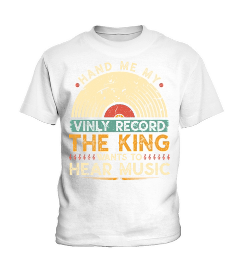 Vintage Vinyl Record King Kids T-Shirt