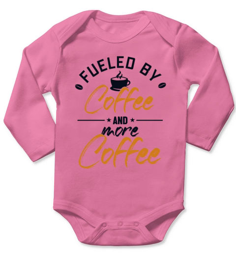 Fueled by Coffee and Coffee Latte Art Barista Long Sleeve Baby One-Piece