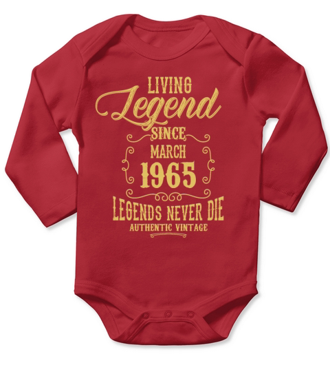 Living Legend since March 1965 Long Sleeve Baby One-Piece