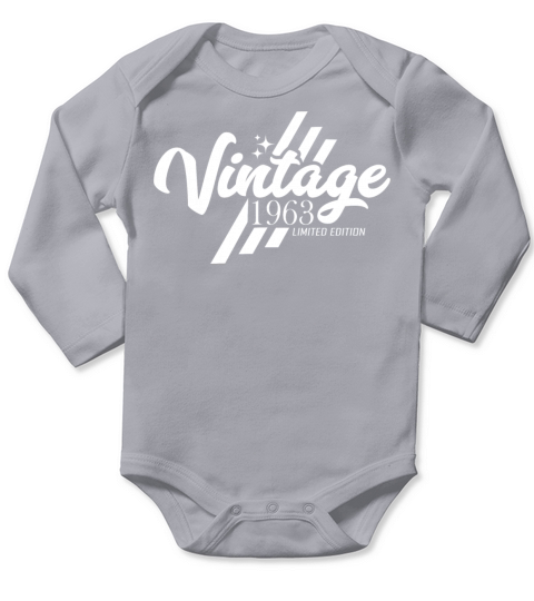 Vintage 1963 Birthday Vintage Sayings Long Sleeve Baby One-Piece