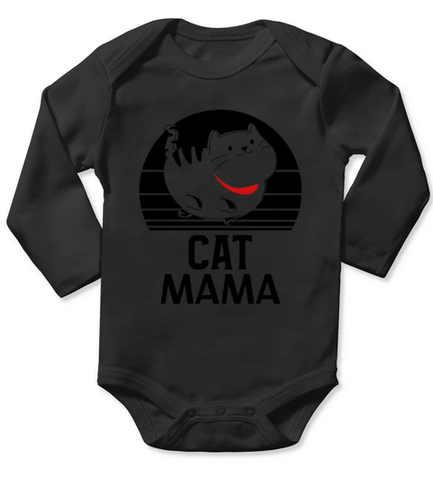 Vintage Eighties Style Retro Distressed Cat Daddy Long Sleeve Baby One-Piece