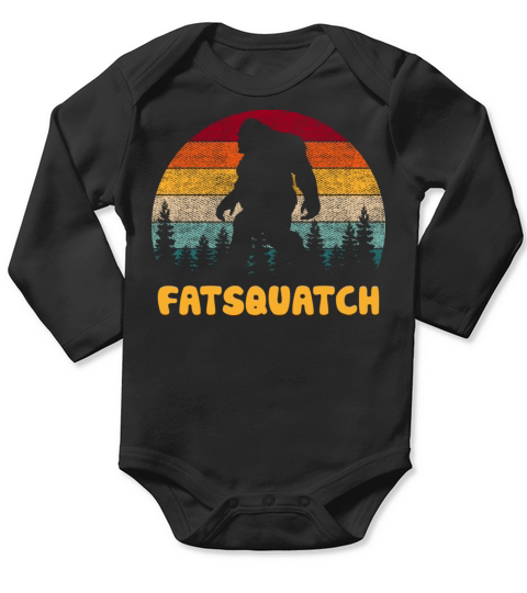 Vintage Fatsquatch Funny Bigfoot Sasquatch Long Sleeve Baby One-Piece