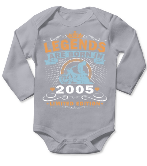 Vintage motorcycle 2005 18th anniversary Long Sleeve Baby One-Piece