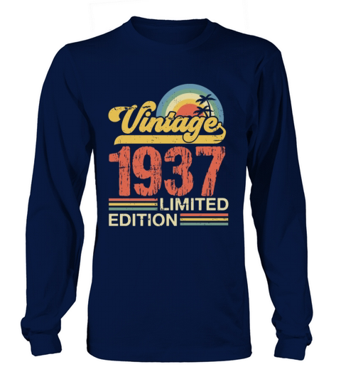 Retro Vintage 1937 Limited Edition Long sleeved Unisex