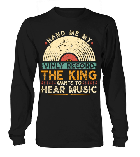Vintage Vinyl Record King Long sleeved Unisex