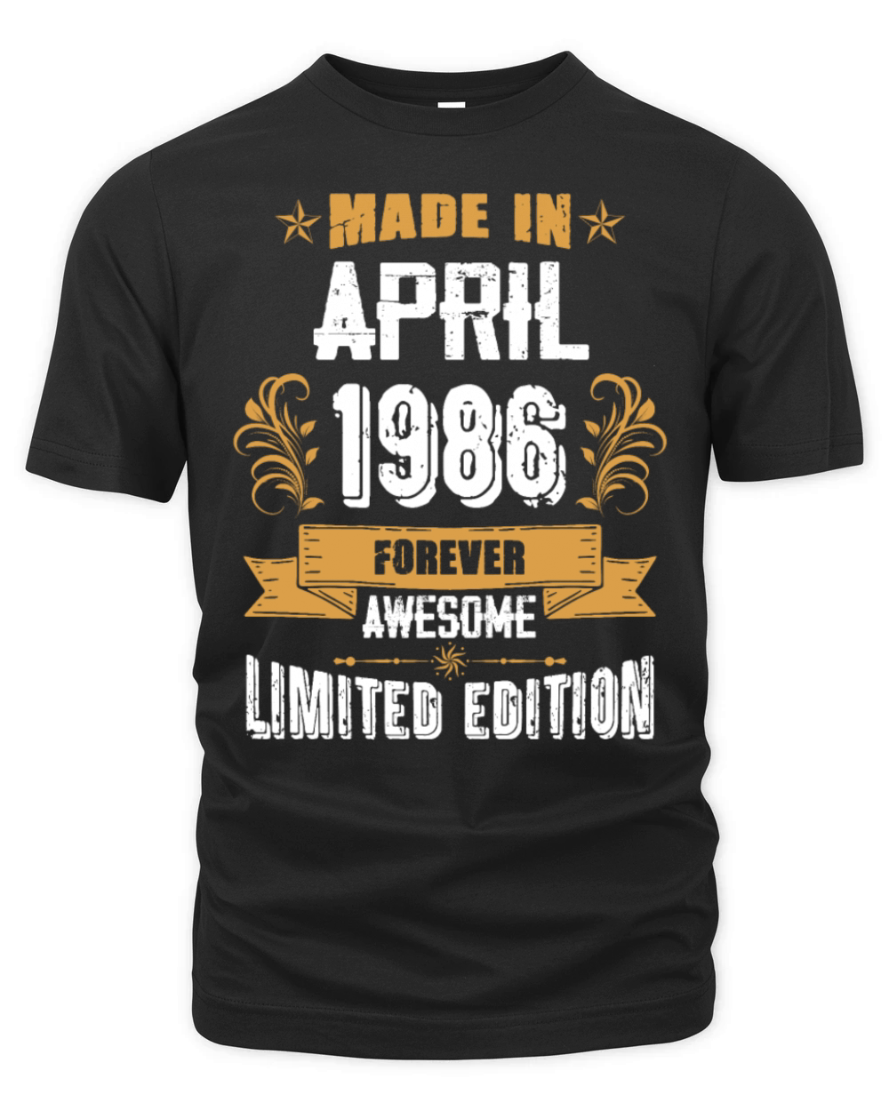 April 1986 Vintage Birthday Present Organic Unisex T-shirt