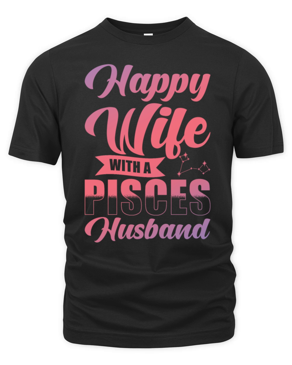 Pisces Zodiac Happy Wife with a Pisces Husband Organic Unisex T-shirt