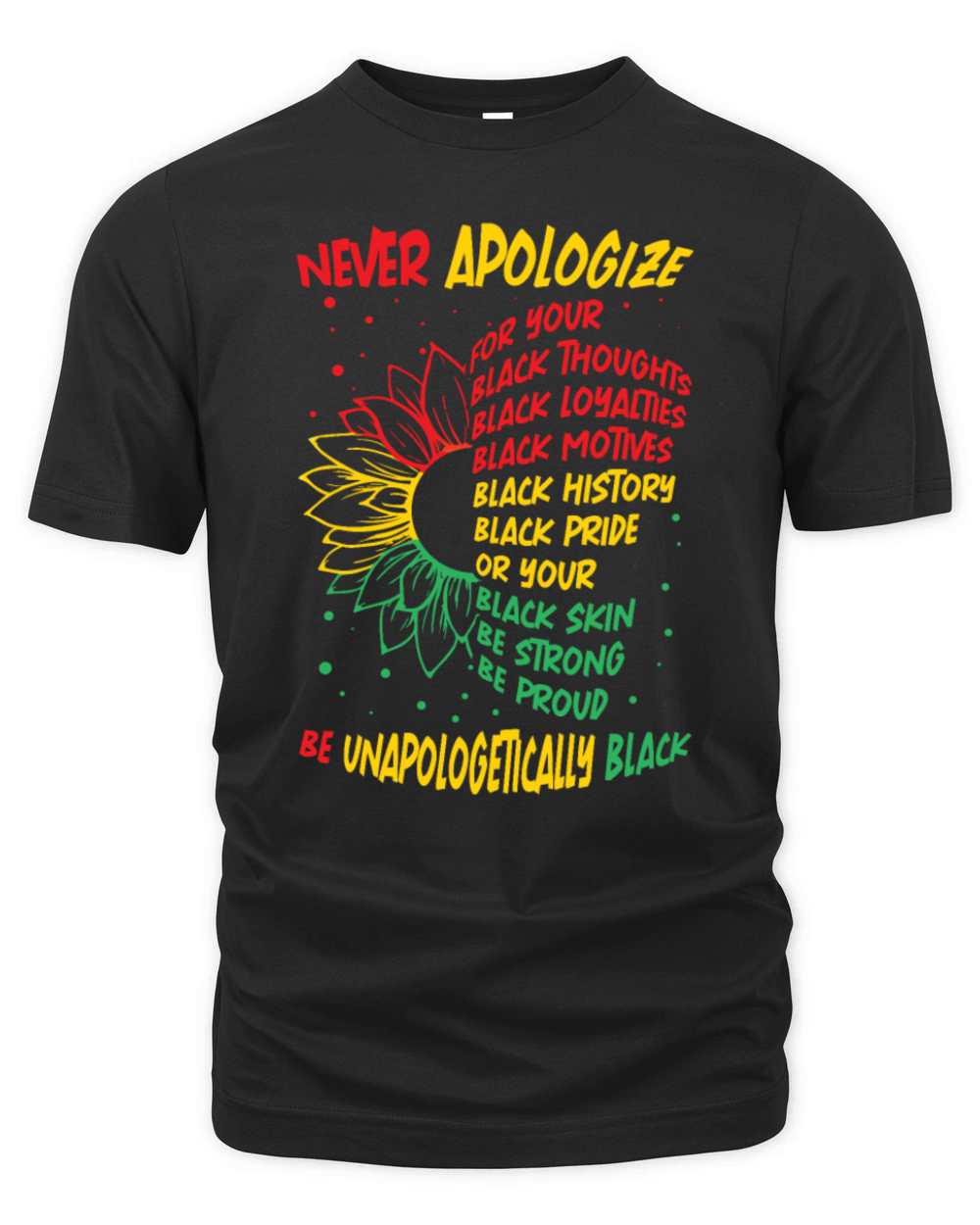 Sunflower Celebrate Juneteenth Black History Organic Unisex T-shirt