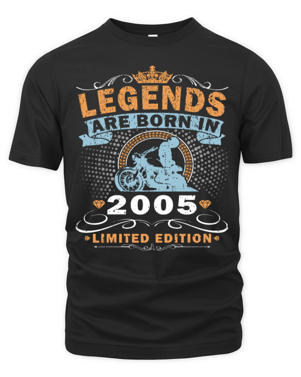 Vintage motorcycle 2005 18th anniversary Organic Unisex T-shirt
