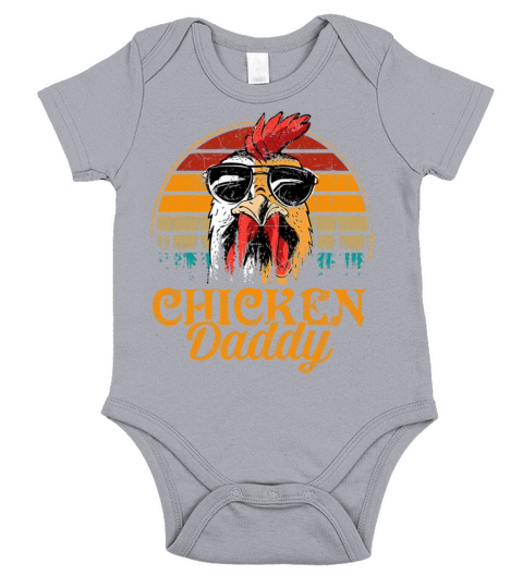 Chicken Daddy Vintage Poultry Farmer Funny Father Short Sleeve Baby One-Piece